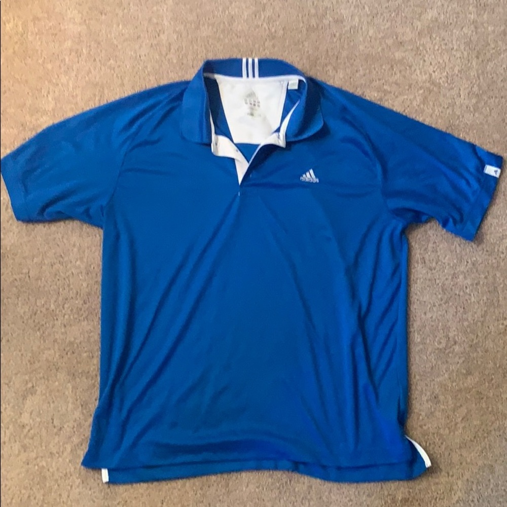 Light blue adidas Climalite polo